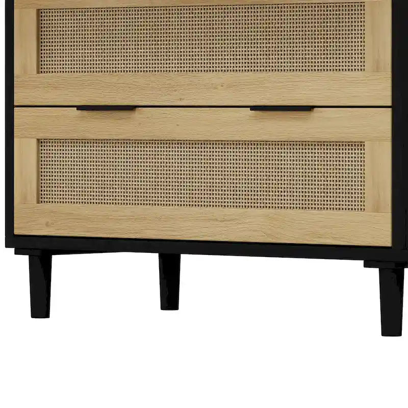 31.503-Drawers Rattan Storage Cabinet