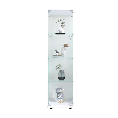 Glass Display Cabinet 4 Shelves with Door
