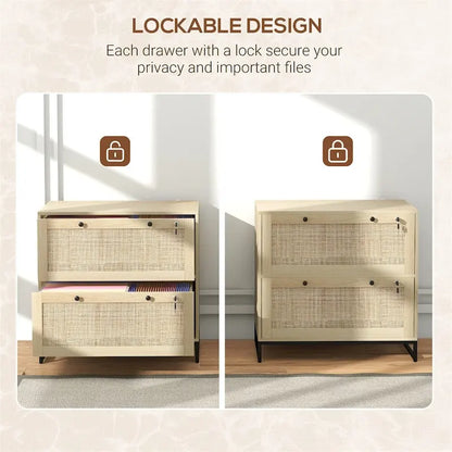 2 Drawer File Cabinet with Lock,Vertical Filing Cabinet with Keys