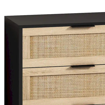 59.066-Drawers Rattan Storage Cabinet