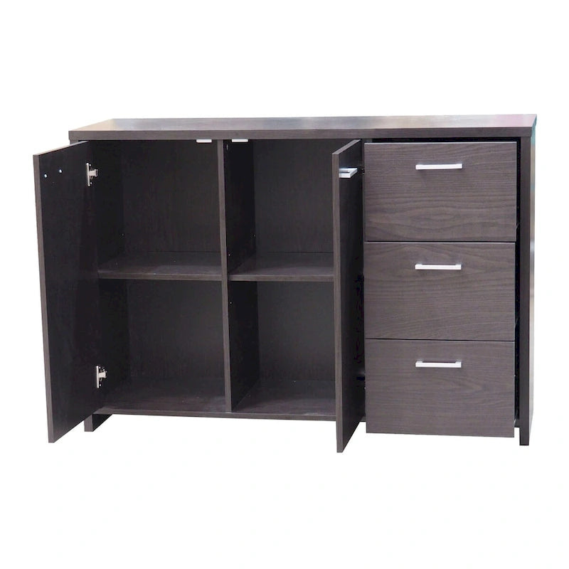 Sideboard Buffet Storage Cabinet, Oak Chocolate