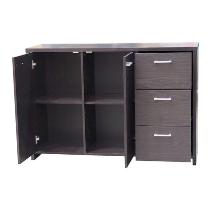 Sideboard Buffet Storage Cabinet, Oak Chocolate