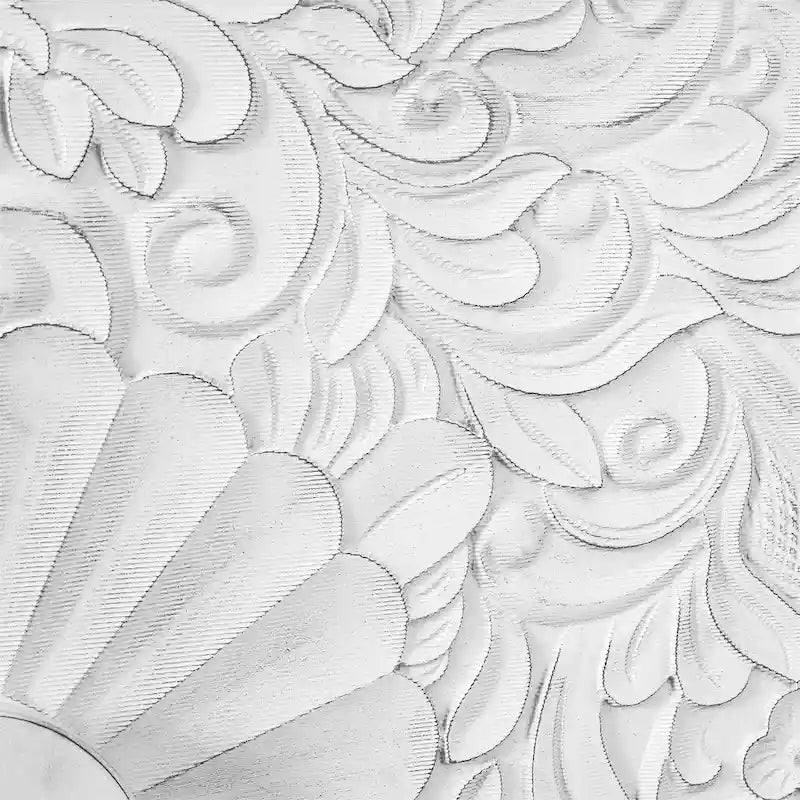 Vintage White Sideboards with Large Faceted Carved