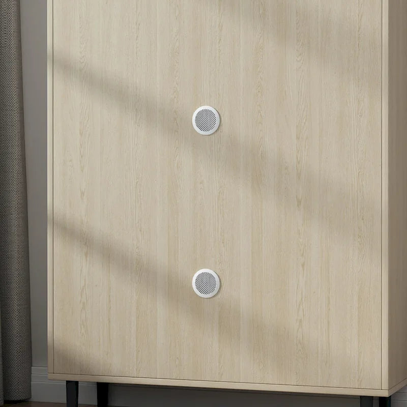 Shoe Storage Cabinet with Barn Door Design,Shoe Organizer with 2 Flip Drawers,Freestanding Shoe Rack Cabinet with Open Storage