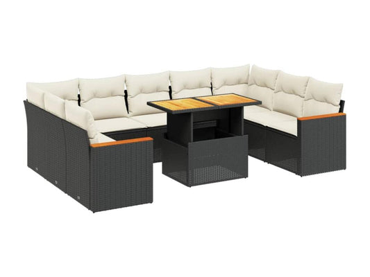 Black Woven Resin Wicker Outdoor Furniture Set - dlz1766461707364