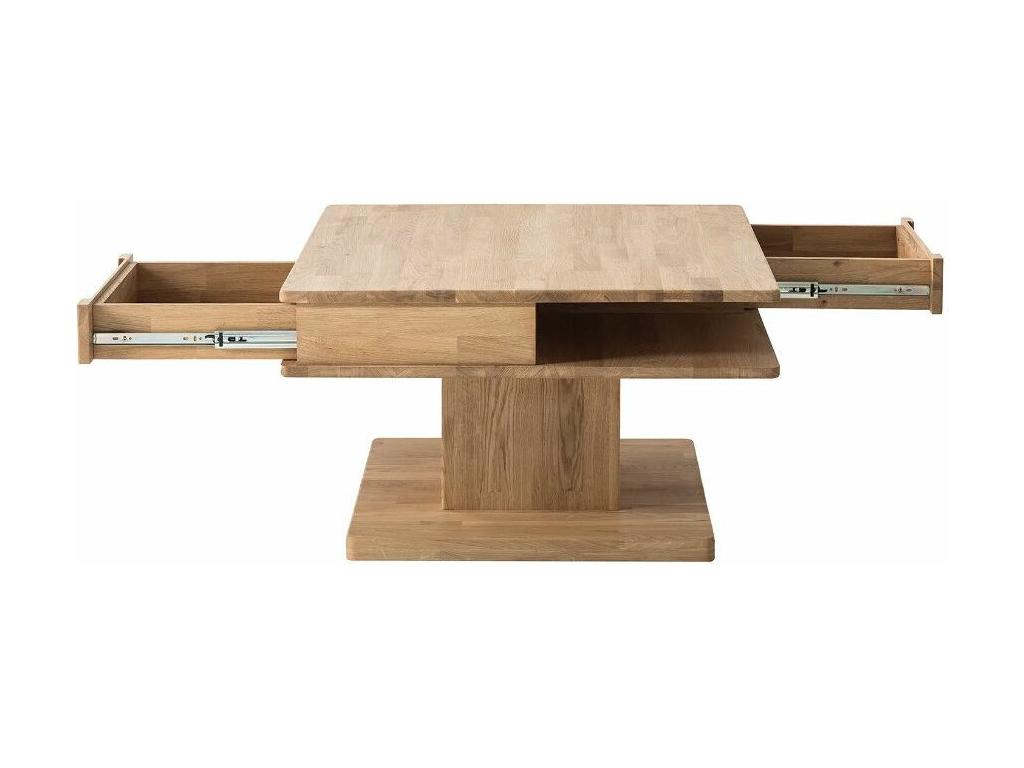Natural Oak Wood Coffee Table