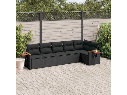 Black Woven Resin Wicker Outdoor Furniture Set - dlz1766461462751