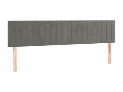 Gray Velvet Bed, 160 x 5 x 78 cm