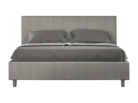 Gray Fabric Bed, 160 x 190 cm