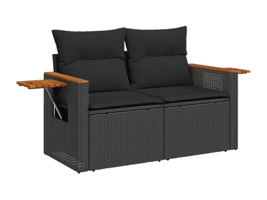 Black Woven Resin Wicker Outdoor Furniture Set - dlz1766461462751