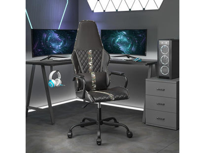 Black Faux Leather Chair - dlz1766461751330