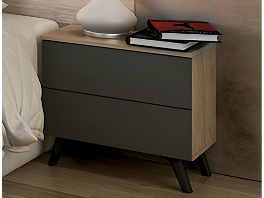 Anthracite Oak Wood Table