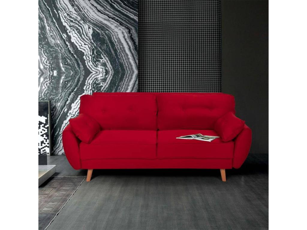 Red Fabric Sofa