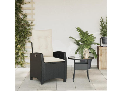 Black Woven Resin Wicker Chair