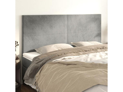 Gray Velvet Bed, 90 x 5 x 78 cm