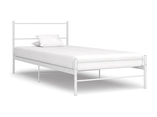 White Metal Bed Frame, 100 x 200 cm - dlz1766461760175