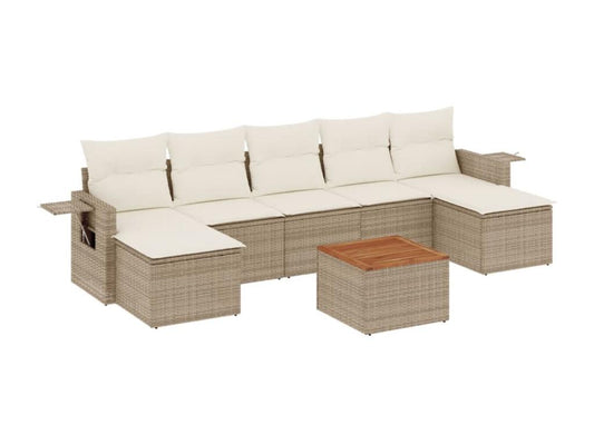 Beige Woven Resin Wicker Outdoor Furniture Set - dlz1766461335056