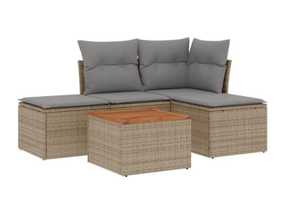 Beige Woven Resin Wicker Outdoor Furniture Set - dlz1766461849120