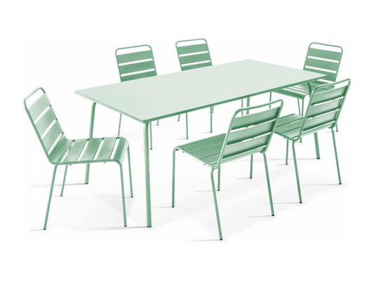 Green Metal Table