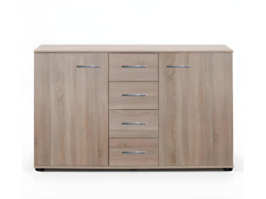 Natural Oak Wood Dresser, 130 x 41 x 83 cm