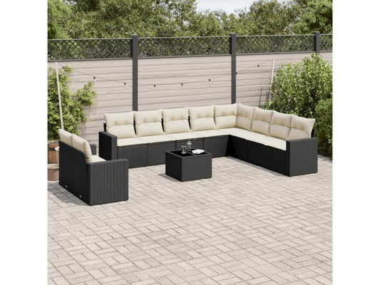 Black Woven Resin Wicker Outdoor Furniture Set - dlz1766461410392