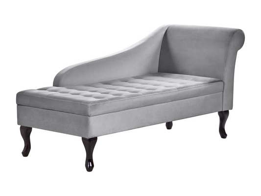 Gray Velvet Chaise Lounge