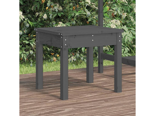 Gray Solid Wood Bench, 50 x 44 x 45 cm