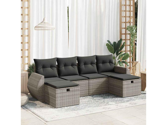 Gray Woven Resin Wicker Outdoor Furniture Set - dlz1766461497637