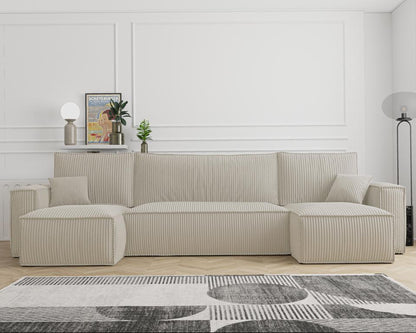 Beige Velvet Sofa Bed