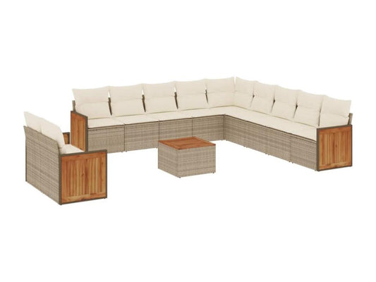 Beige Woven Resin Wicker Outdoor Furniture Set - dlz1766461526162