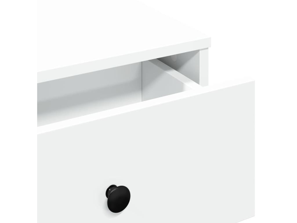 White Engineered Wood Coffee Table, 60 x 45 x 31 cm