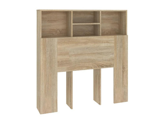 Brown Oak Wood Bed, 100 x 19 x 103.5 cm