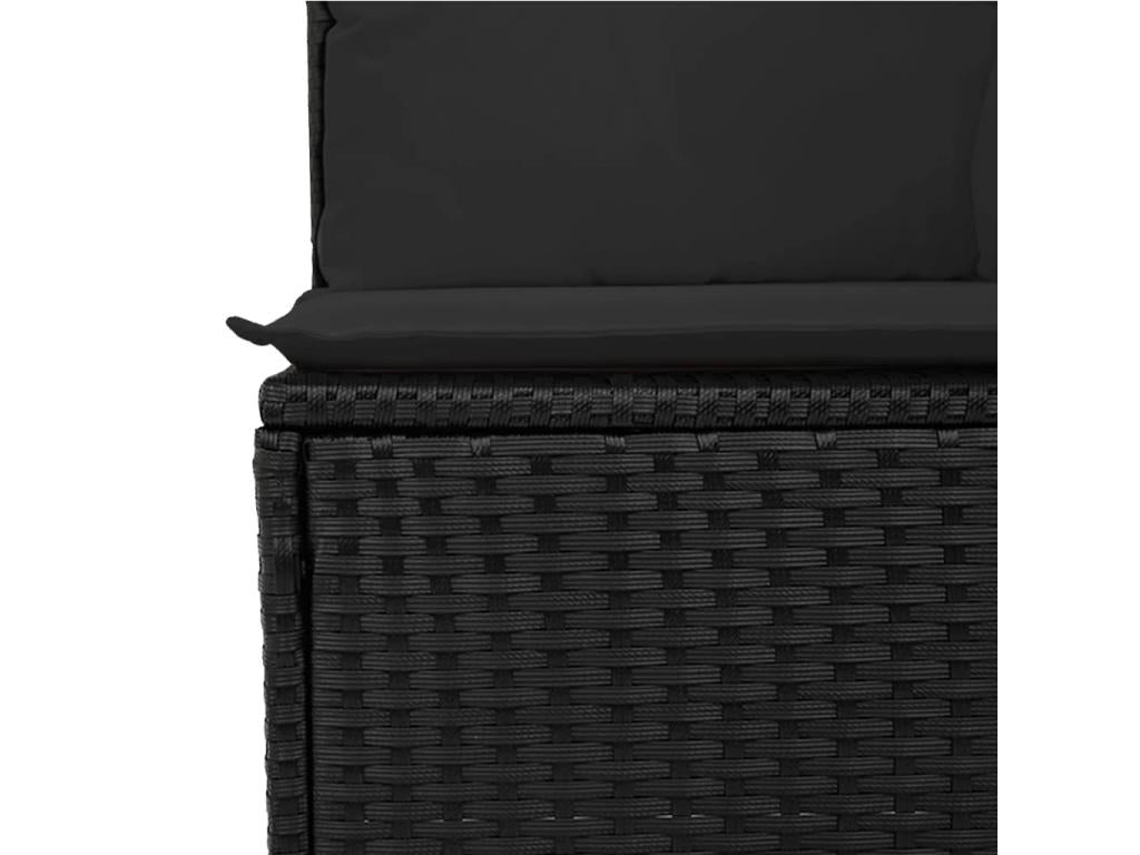 Black Woven Resin Wicker Outdoor Furniture Set - dlz1766461880313