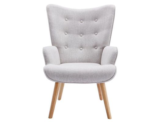 Gray Fabric Accent Chair
