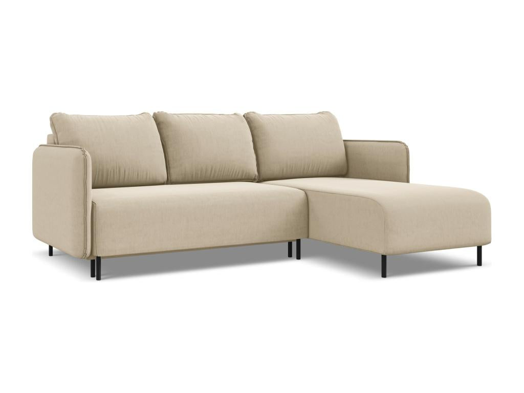 Beige Velvet Sofa Bed - dlz1766461490552