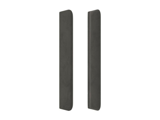 Gray Velvet Bed, 103 x 16 x 118 cm