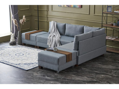 Blue Fabric Sofa Bed - dlz1766461848489