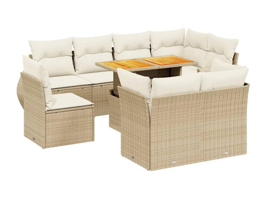 Beige Woven Resin Wicker Outdoor Furniture Set - dlz1766461809246