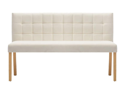 Beige Fabric Bench