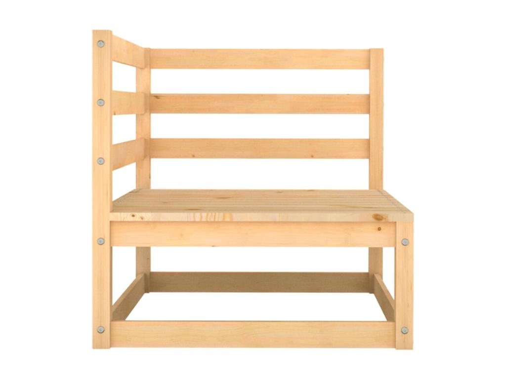 Brown Pine Wood Outdoor Furniture Set - dlz1766461828486