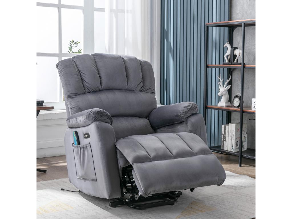 Gray Fabric Accent Chair - dlz1766461894351