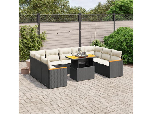 Black Woven Resin Wicker Outdoor Furniture Set - dlz1766461707364