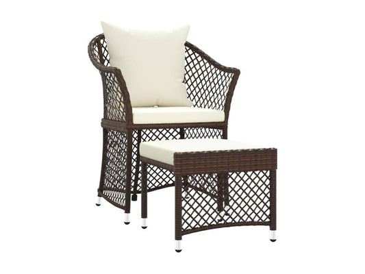 Brown Woven Resin Wicker Outdoor Furniture Set - dlz1766461318291