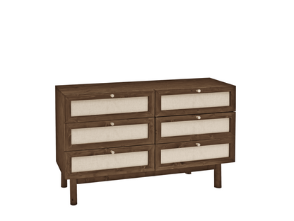 Brown Pine Wood Dresser, 76 x 120 cm