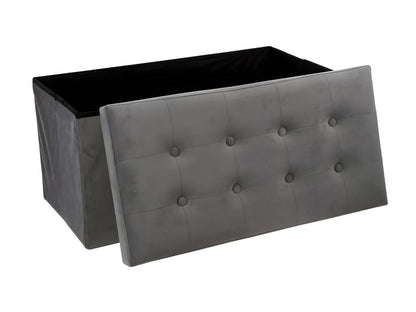 Gray Velvet Ottoman