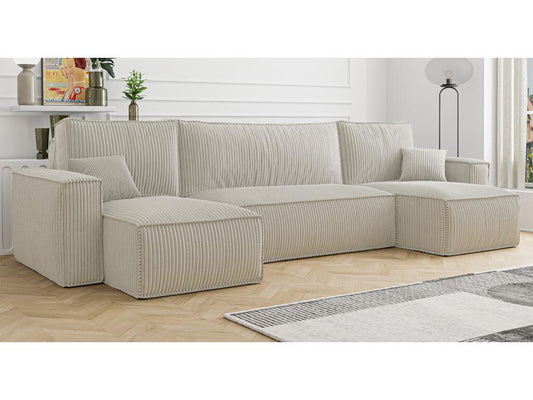 Beige Velvet Sofa Bed