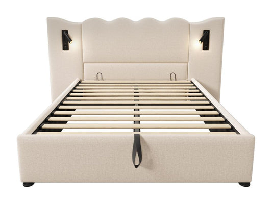 Beige Bed, 160 x 200 cm - dlz1766461911572