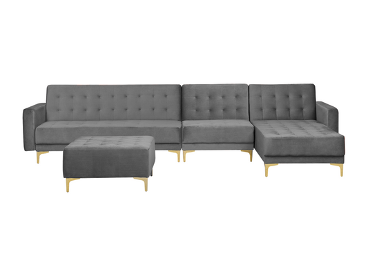 Gray Velvet Sofa Bed
