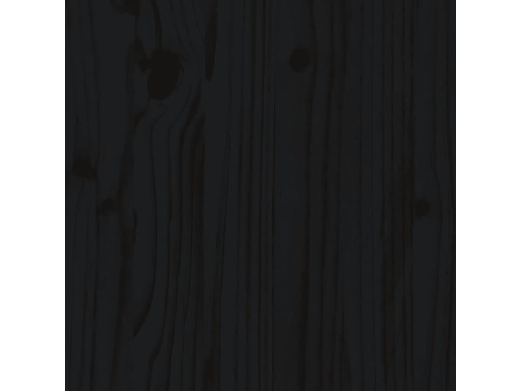 Black Solid Wood Bench, 80 x 38 x 45 cm